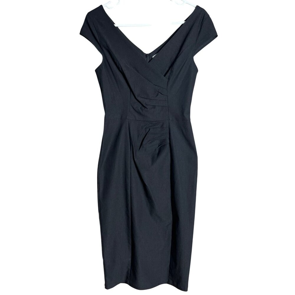 NWT Muxxn Boutique Pencil Dress Midi Cocktail Bodycon Bombshell Elegant Womens S - Picture 3 of 12